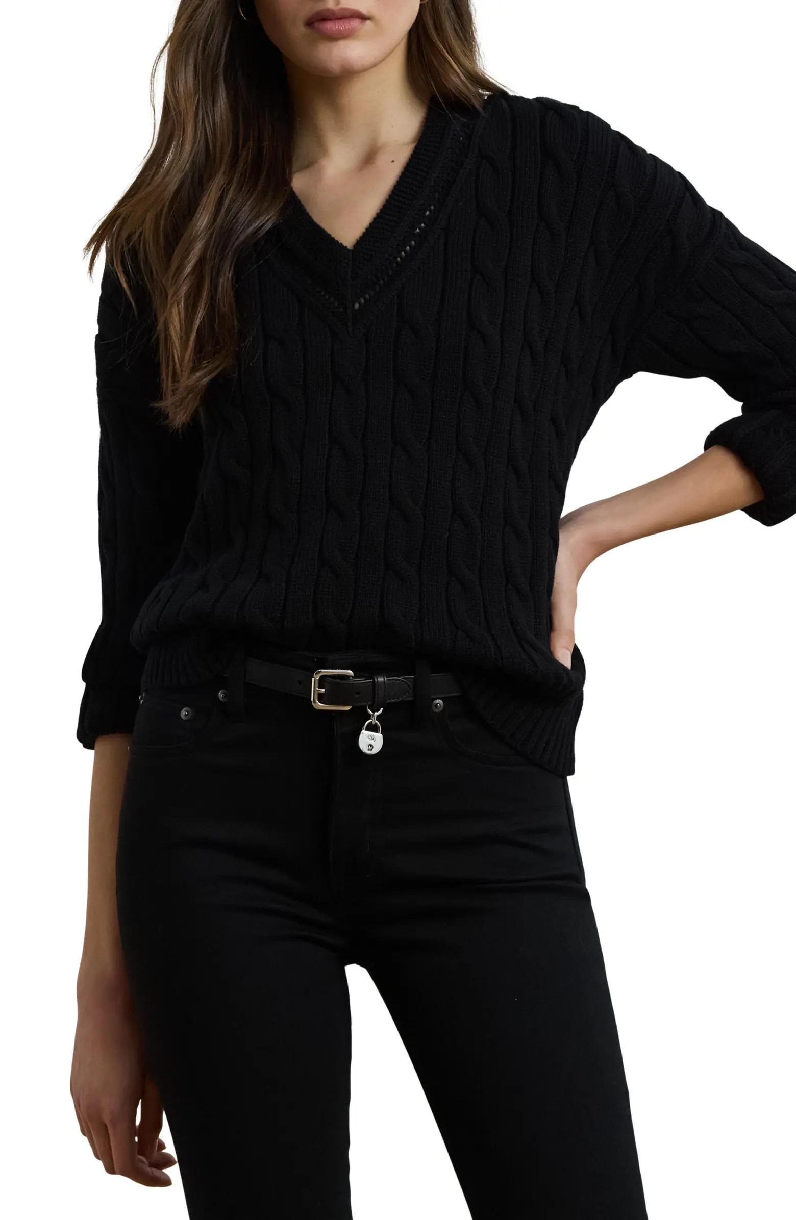 Pointelle & Cable Knit Cricket Sweater | Nordstrom