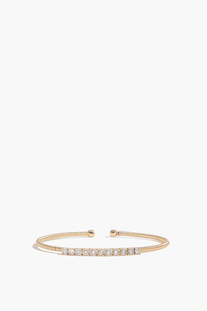 Ava Bea Flexi Cuff in 14k Yellow Gold | Hampden Clothing