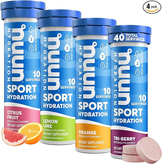 Nuun Sport Electrolyte Tablets for Proactive Hydration, Mixed Citrus Berry Flavors, 4 Pack (40 Se... | Amazon (US)