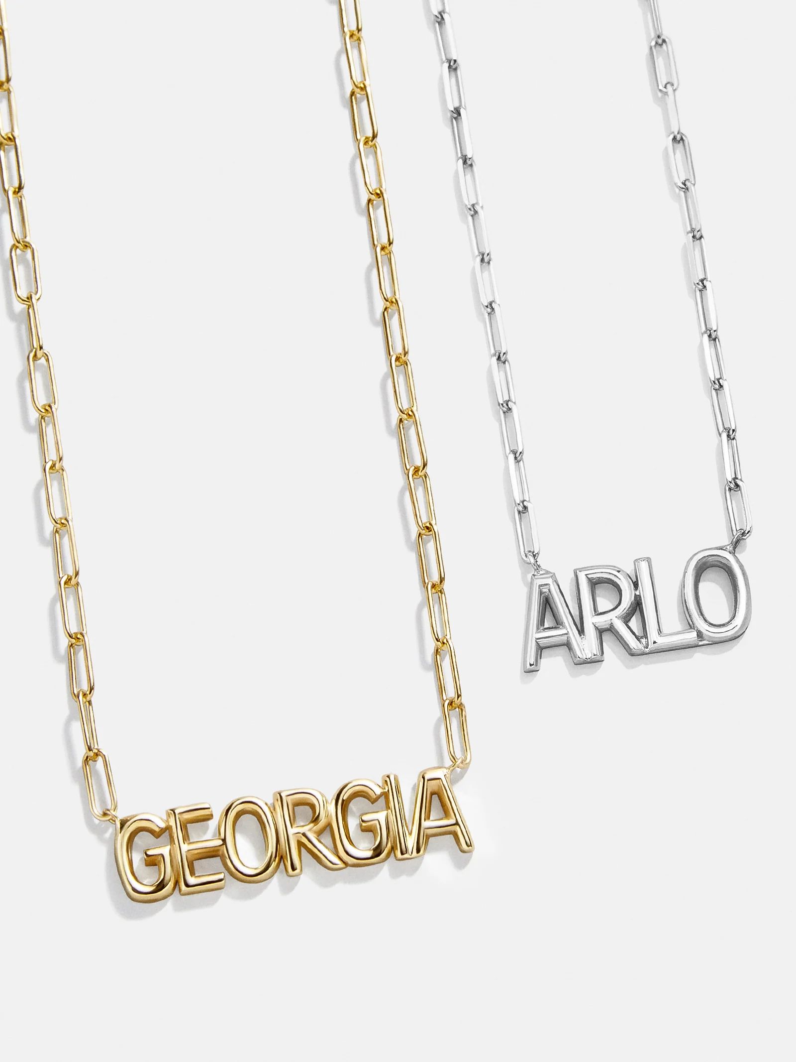 Paperclip Chain Custom Nameplate Necklace - Gold | BaubleBar (US)