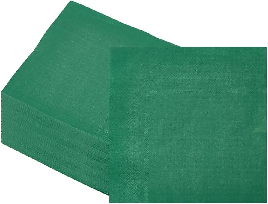 Ottin 100-pack Green Paper Dinner Napkins, 3-Ply 6.5 x 6.5 Inch Disposable Luncheon Napkins for B... | Amazon (US)
