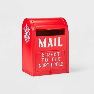 Santa Mailbox Decorative Figurine Red - Wondershop&#8482; | Target