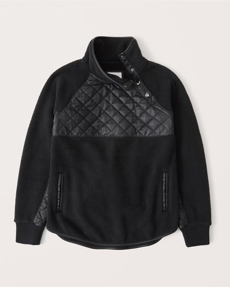 Asymmetrical Snap-Up Fleece | Abercrombie & Fitch (US)