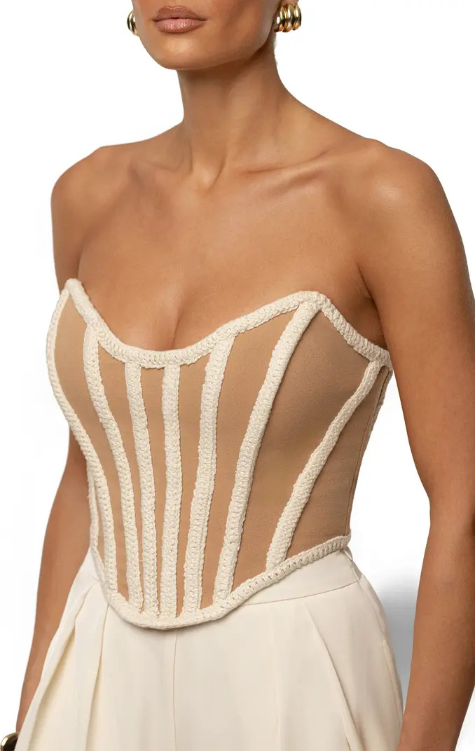 JLUXLABEL Cassis Braided Boning Lace-Up Corset Top | Nordstrom | Nordstrom