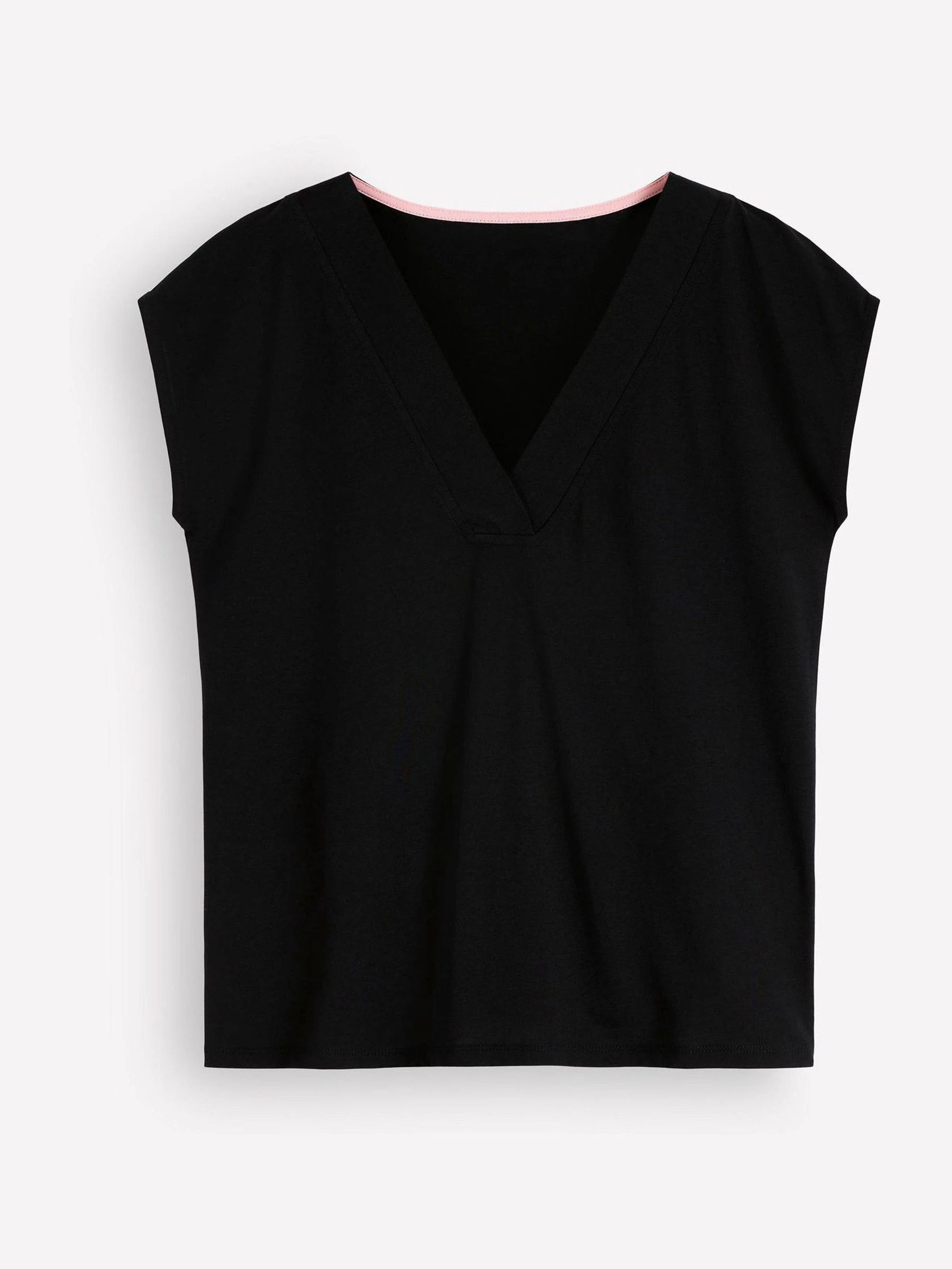 boden Boden Black Imi Supersoft V-neck T-Shirt | Next US