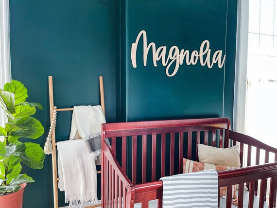 Custom wood name sign cutout / Name cut out / Baby name sign / Above the crib sign / Large custom... | Etsy (US)