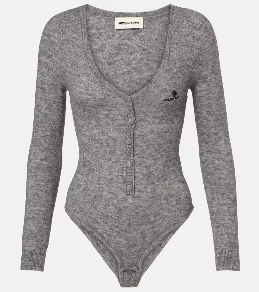 Shushu/Tong Logo wool-blend bodysuit | Mytheresa (INTL)