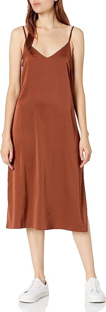 The Drop Women's Ana Silky V-Neck Midi Slip Dress | Amazon (US)