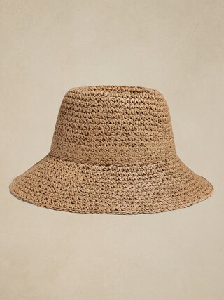 Paper Straw Bucket Hat | Banana Republic Factory