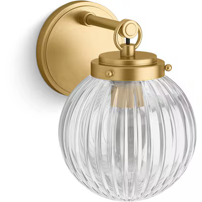 KOHLER Embra by Studio McGee 6.56-in W 1-Light Brushed Gold Transitional Wall Sconce | Lowe's