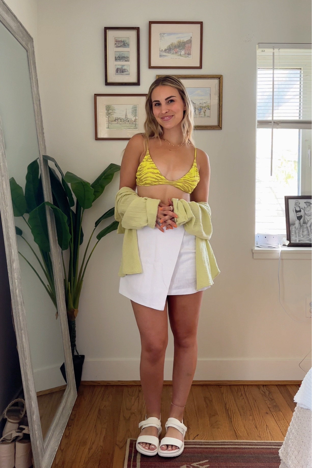 Wearing a small in the bathing suit bottoms, medium in the top but the top is a tad big. Small in the skirt and medium in the Amazon set! 

#LTKswim #LTKtravel #LTKfindsunder50