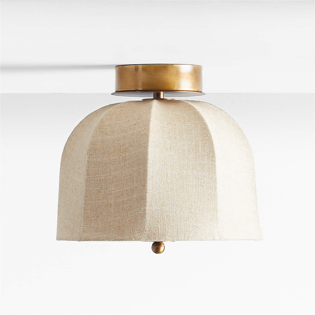 Allegra Linen Flush Mount Lights by Jake Arnold | Crate & Barrel | Crate & Barrel
