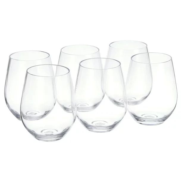 Better Homes & Gardens 19-Ounce Tritan Nuglass Stemless Wine Glass, 6-Pack | Walmart (US)