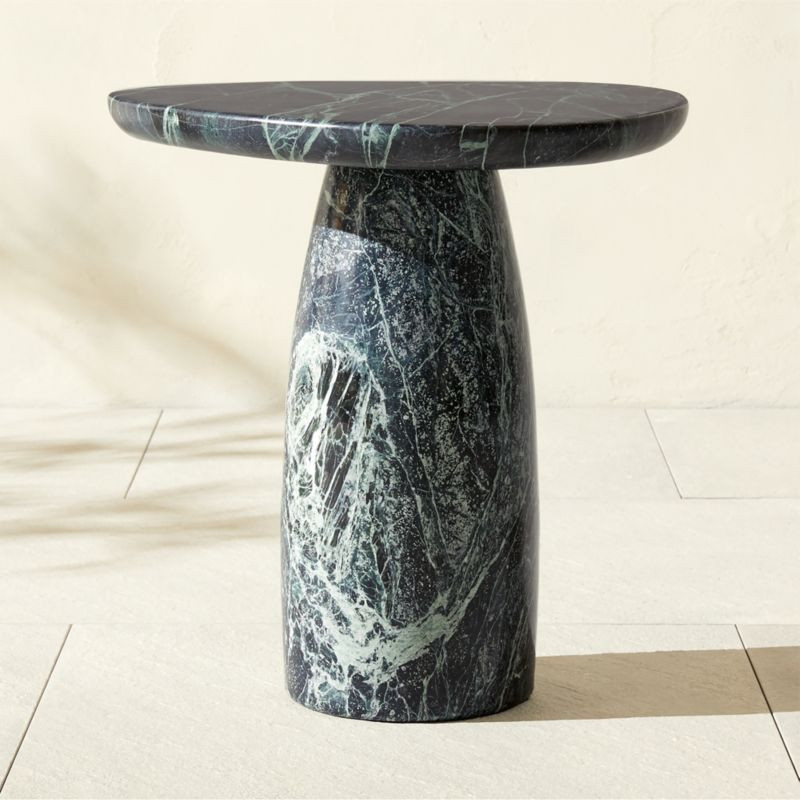 Yuma Green Marble Indoor/Outdoor Side Table | CB2 | CB2