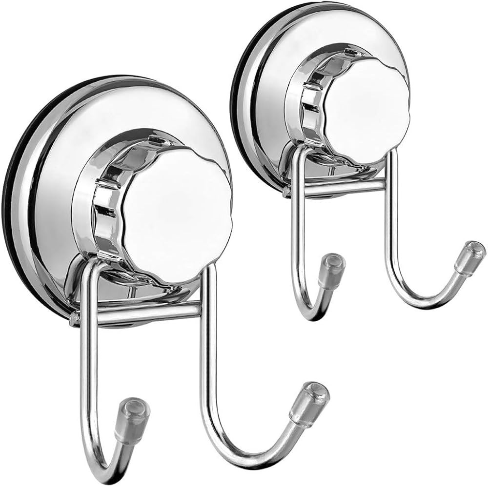SANNO Double Suction Hooks Suction Cups Vacuum Hook for Flat Smooth Wall Surface Towel Robe Bathr... | Amazon (US)