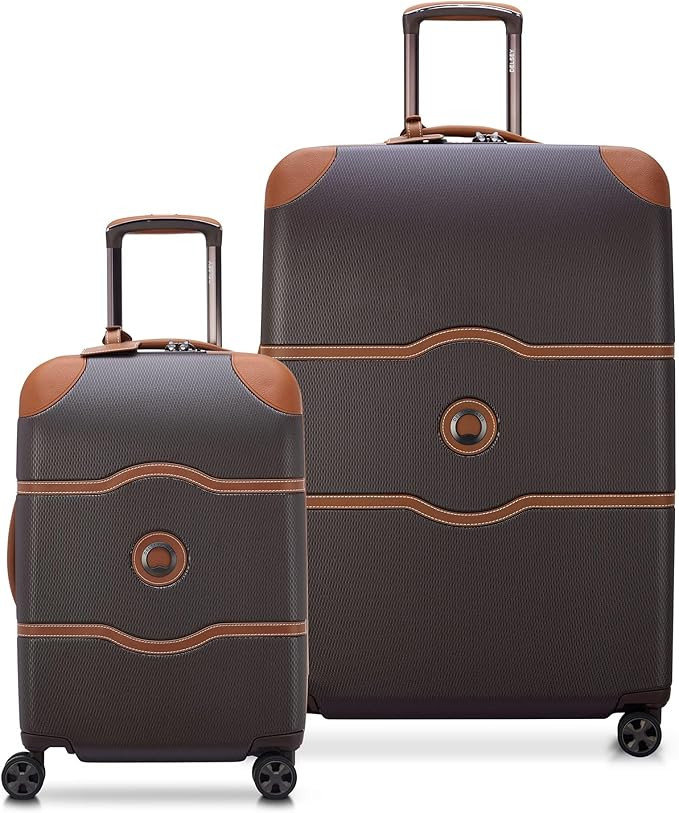 DELSEY PARIS Chatelet Air 2.0 Hardside Luggage with Spinner Wheels, Chocolate Brown, 2 Piece Set,... | Amazon (US)