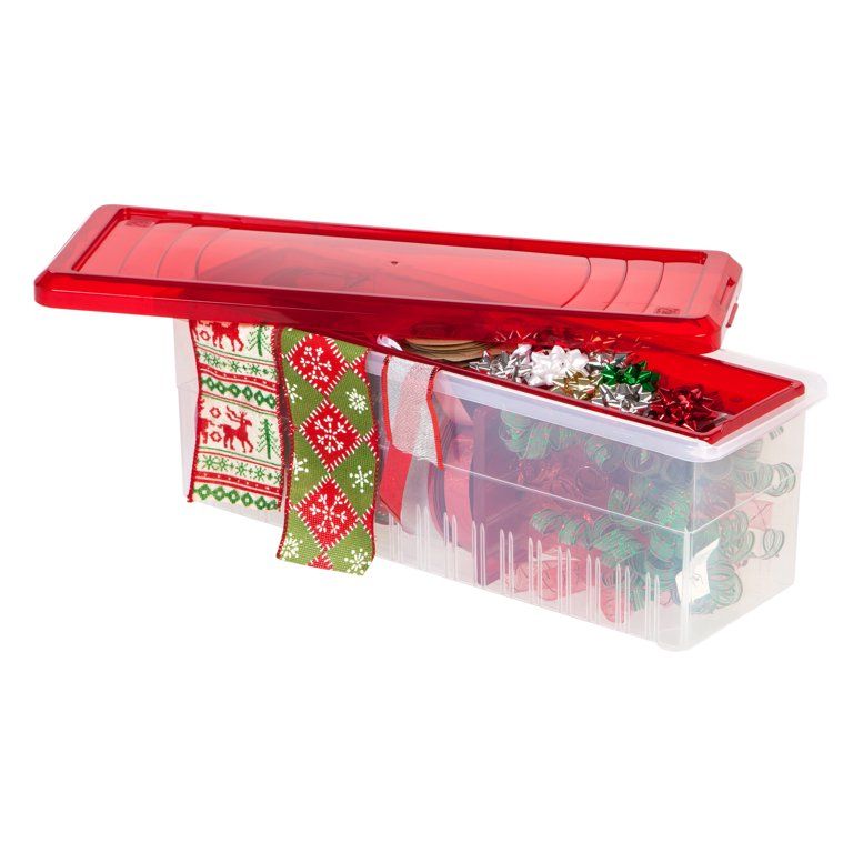 IRIS USA, Holiday Craft Storage Box, Red, Set of 3 | Walmart (US)