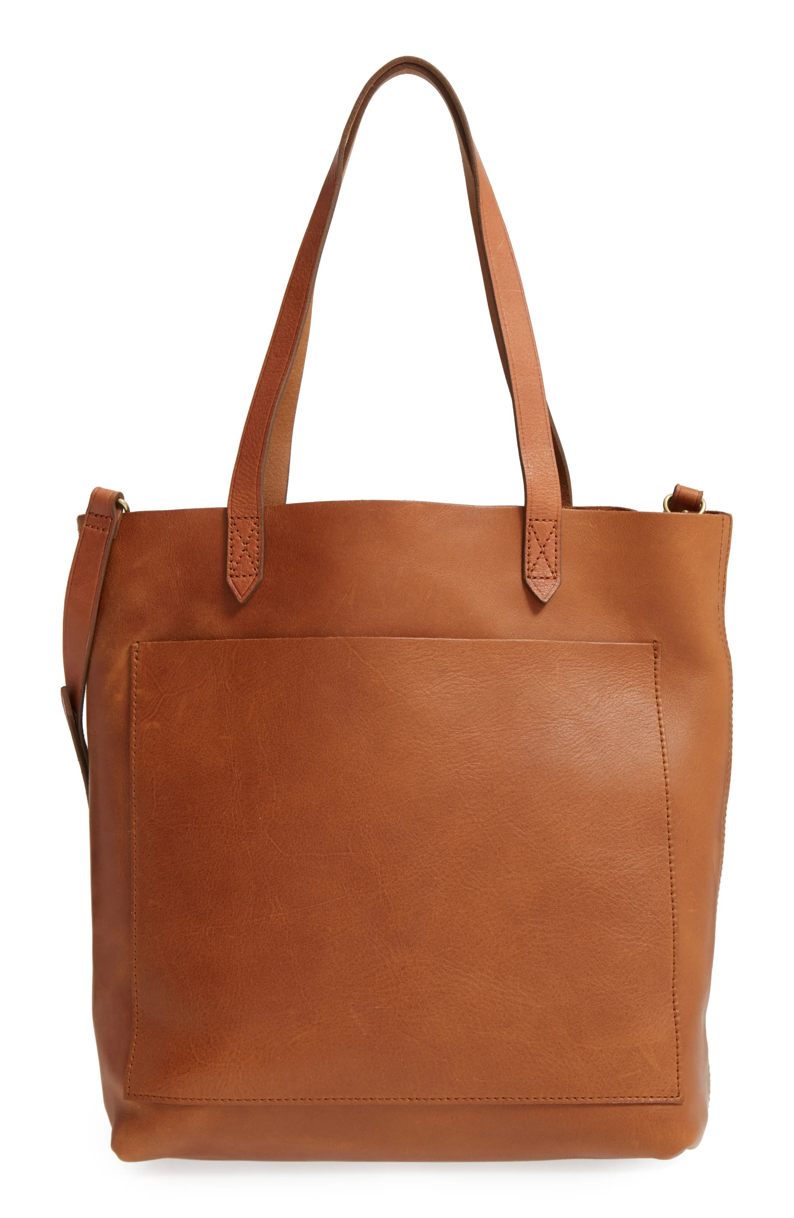 Madewell Medium Leather Transport Tote - Brown | Nordstrom