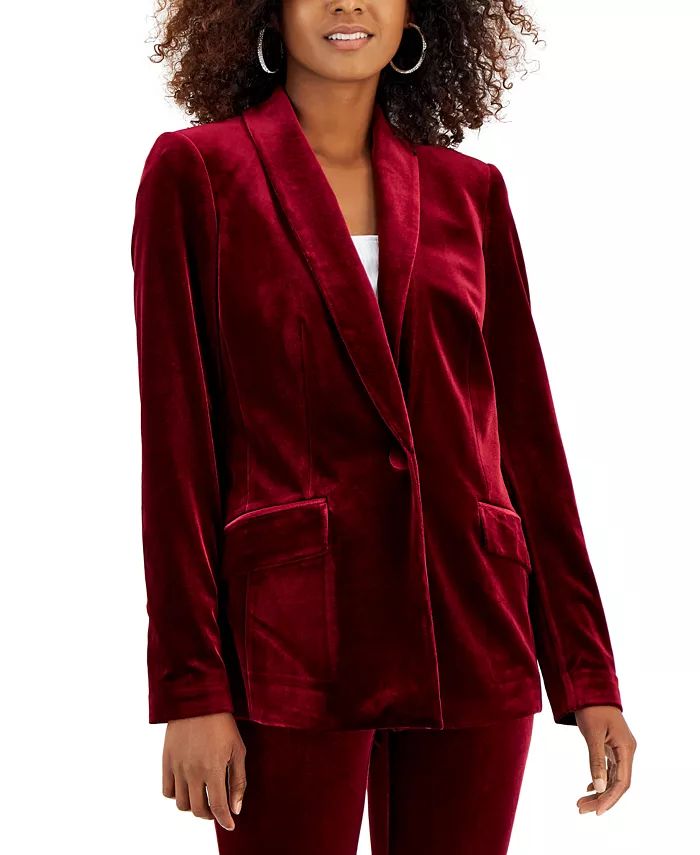 Petite Velvet Blazer, Created for Macy's | Macys (US)