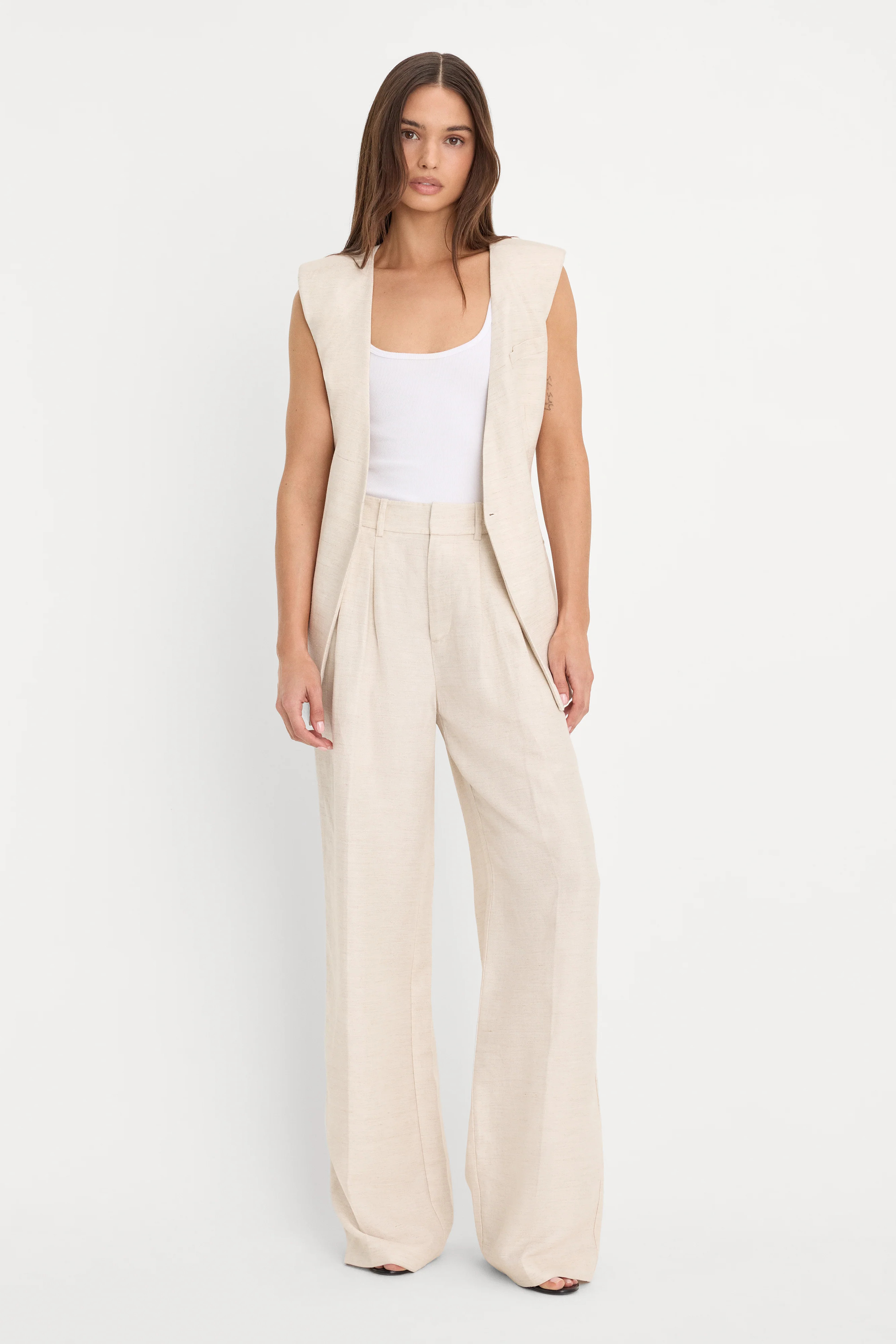 LINEN TROUSERS | OAT - GOOD AMERICAN | Good American