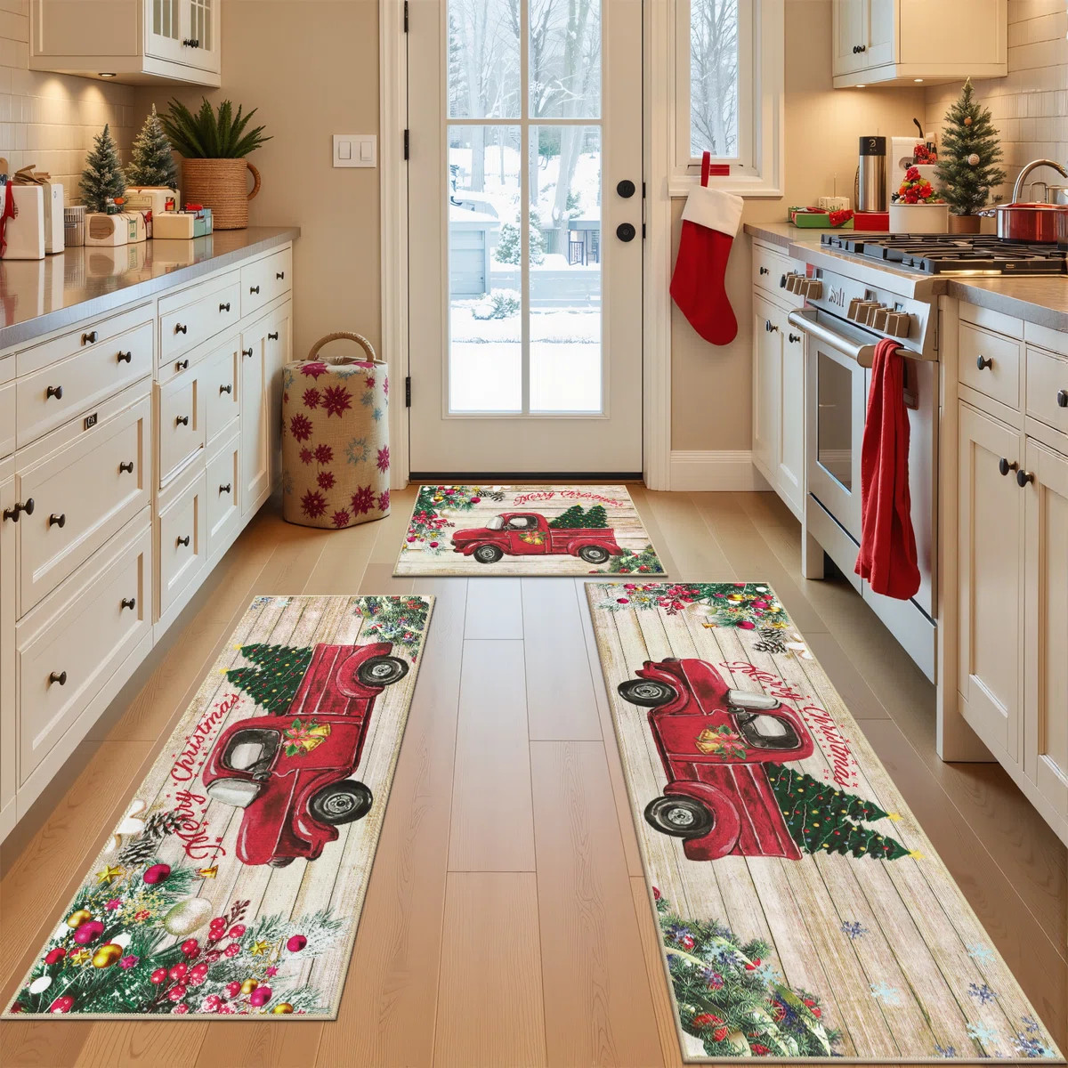 The Holiday Aisle® Christmas Kitchen Rug & Reviews | Wayfair | Wayfair North America