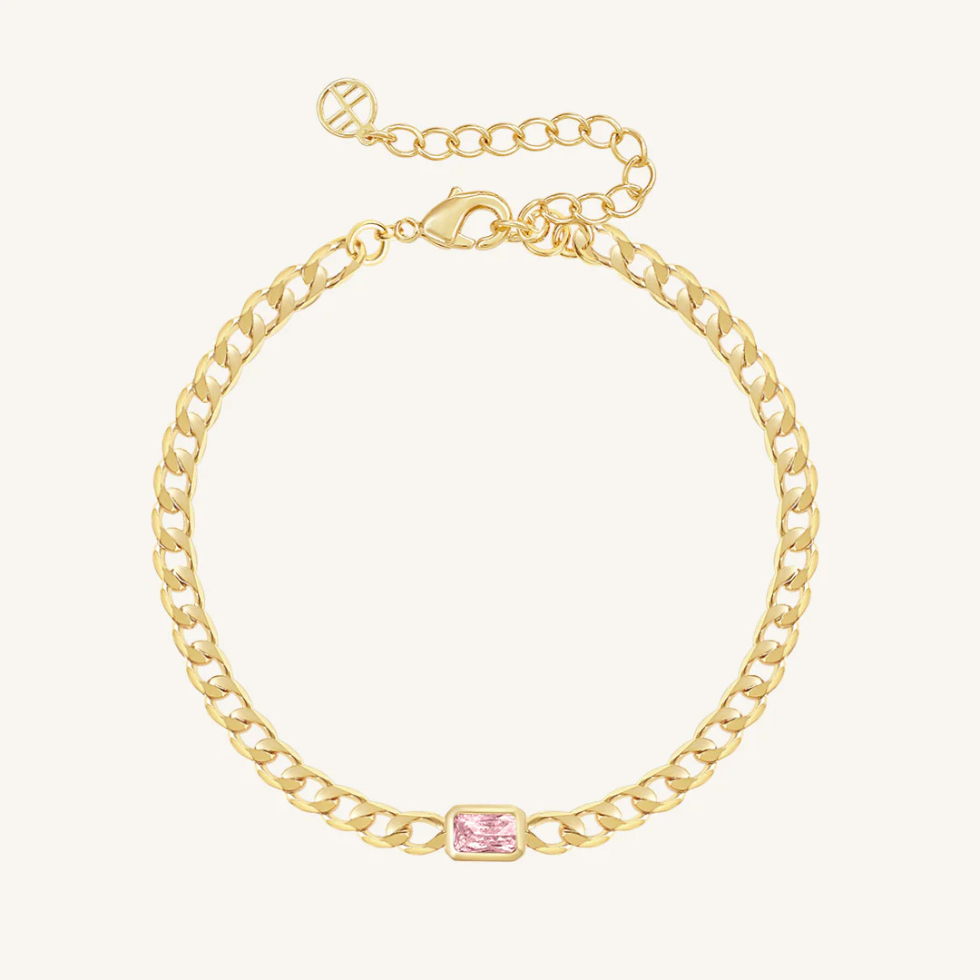 October Birthstone Chain Bracelet | Francesca Jewellery