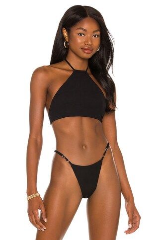 superdown Lily Halter Bikini Top in Black from Revolve.com | Revolve Clothing (Global)