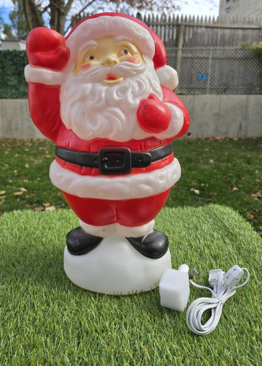 Vtg Empire Waving Santa Claus 18" Blow Mold Christmas (New Cord And Led Bulb) | eBay | eBay US