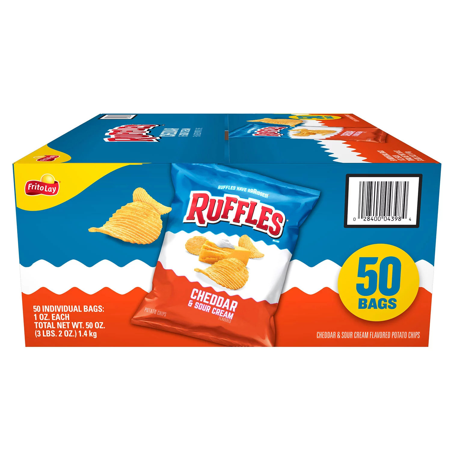 Ruffles Cheddar & Sour Cream Potato Chips, 1 oz., 50 pk. | Sam's Club