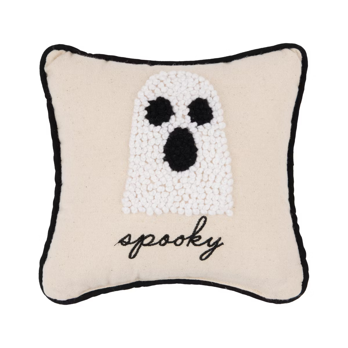 C&F Home 8" x 8" Spooky Halloween Ghost French Knot Throw Pillow | Target