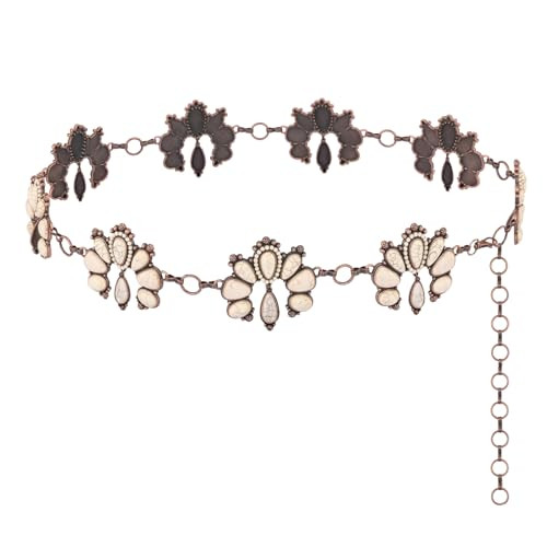 Montana West Rustic Couture's Large Western Concho Metal Belts for Women Cowgirl | Amazon (US)