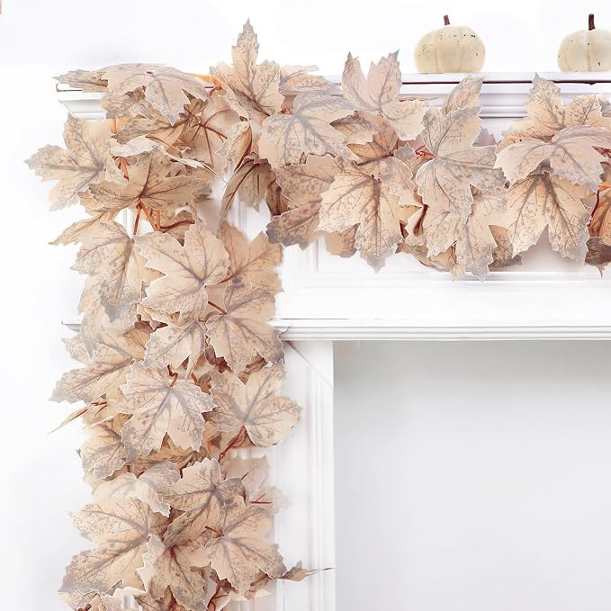 Fall Garland for Mantle Fall Thanksgiving Decorations for Home, 6 FT Fall Leaves Garland Hanging ... | Amazon (US)