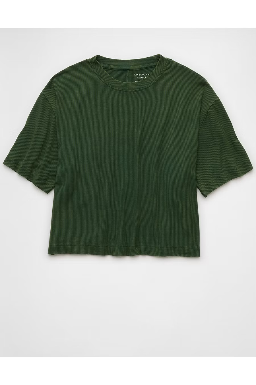 AE Soft Sexy Boxy T-Shirt Women's Crew Green XL | American Eagle Outfitters (US & CA)