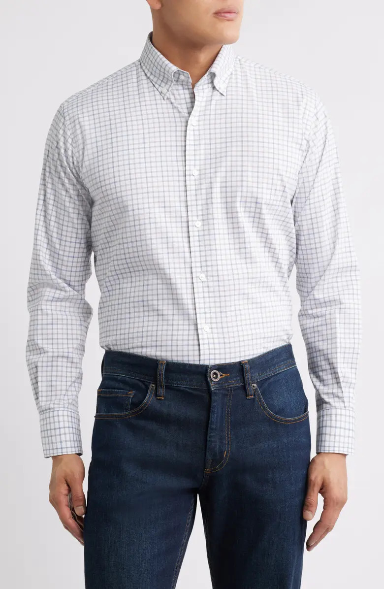 Hickory Check Performance Button-Down Shirt | Nordstrom