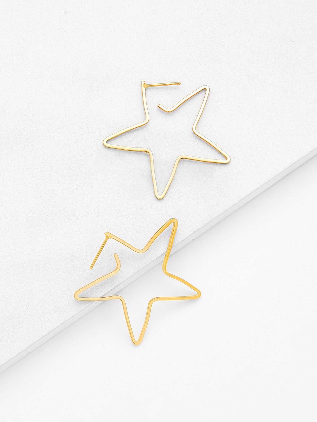 Open Star Design Drop Earrings | SHEIN