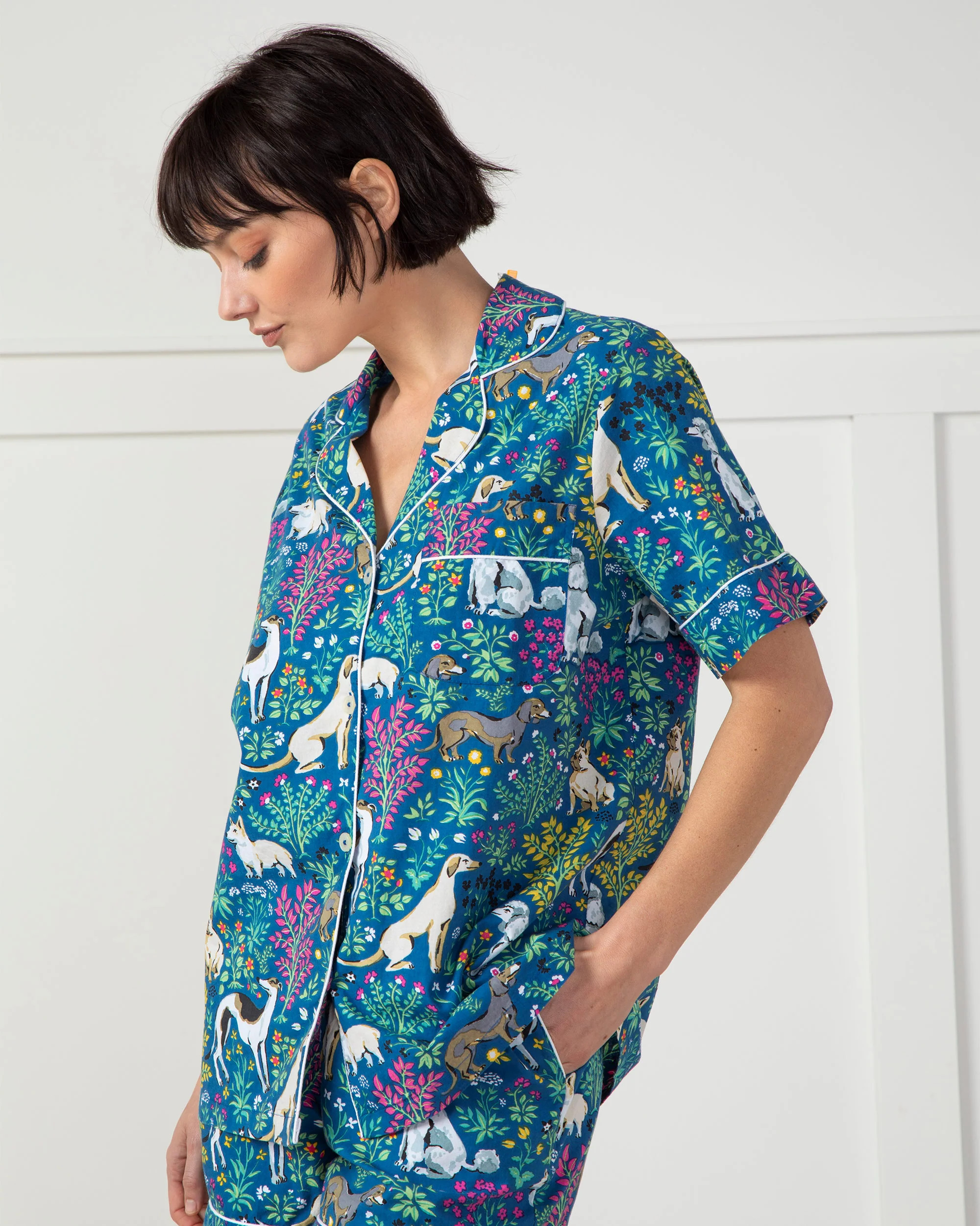 Golf Toile - Women's Organic Cotton Short PJ Set - Putting Green | Printfresh