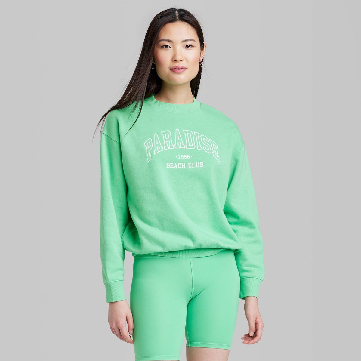 Women's Oversized Sweatshirt - Wild Fable™ Mint Green XXS | Target