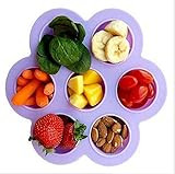 SAYGOGO 7-Hole Silicone Children's Food Supplement Box/Crisper/Jelly Ice Cube with Lid, Purple, 7 Ho | Amazon (US)