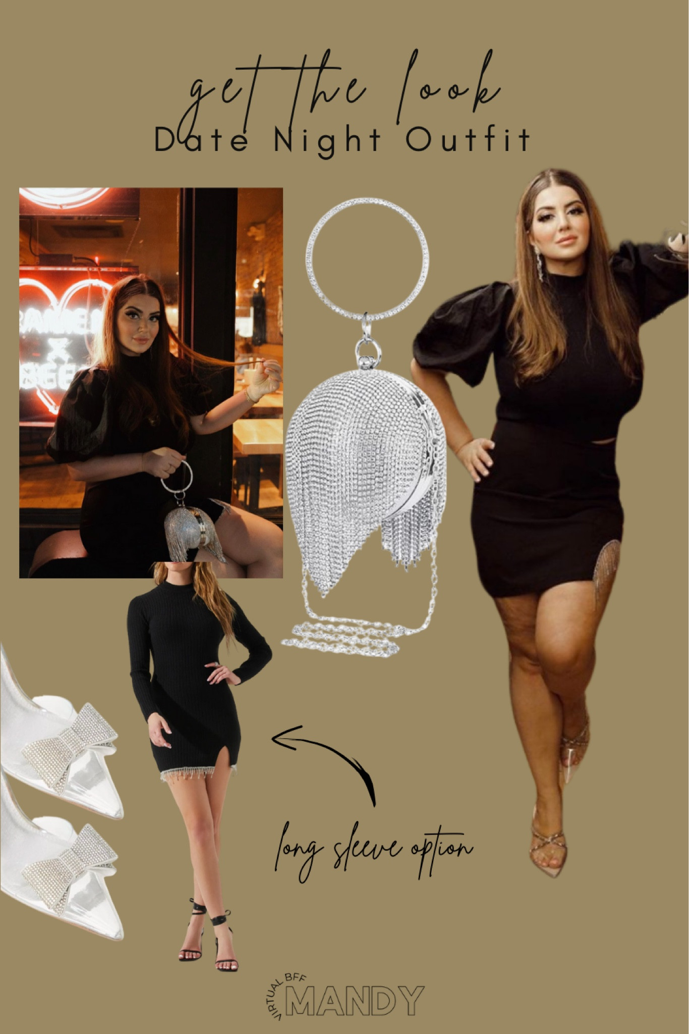 date night outfits, sequin evening bag, rhinestone dress, embellished skirt, holiday dresses, embellished bow clear heels selling fast, ASOS, neiman marcus, amazon

#LTKmidsize #LTKHoliday #LTKfindsunder100