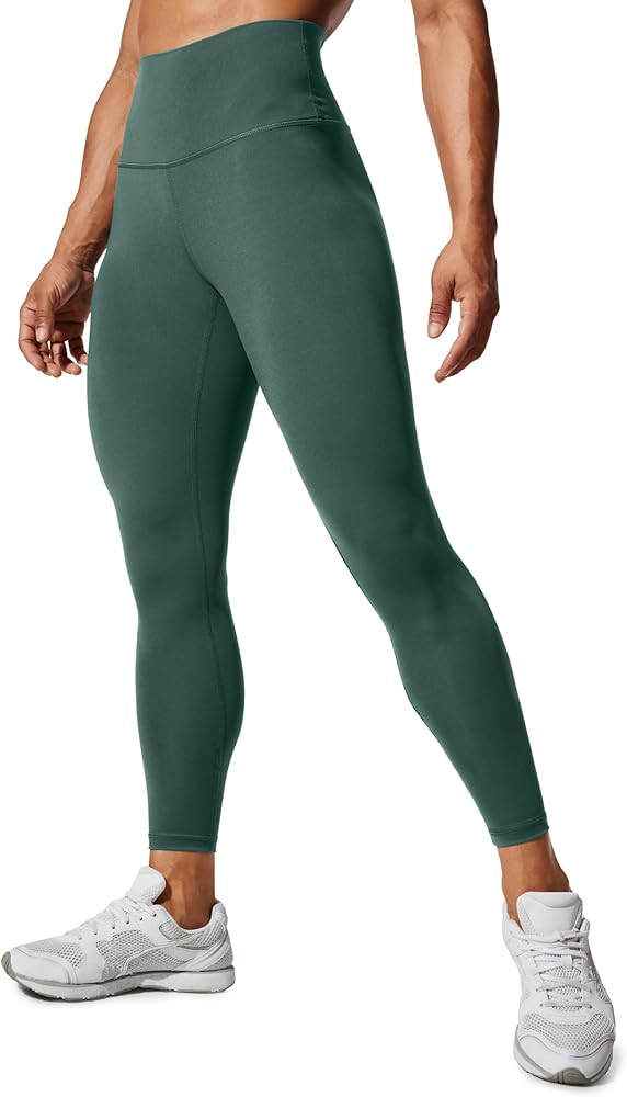 CRZ YOGA Women's Hugged Feeling Compression Leggings 25 Inches - Thick High Waisted Tummy Control... | Amazon (US)