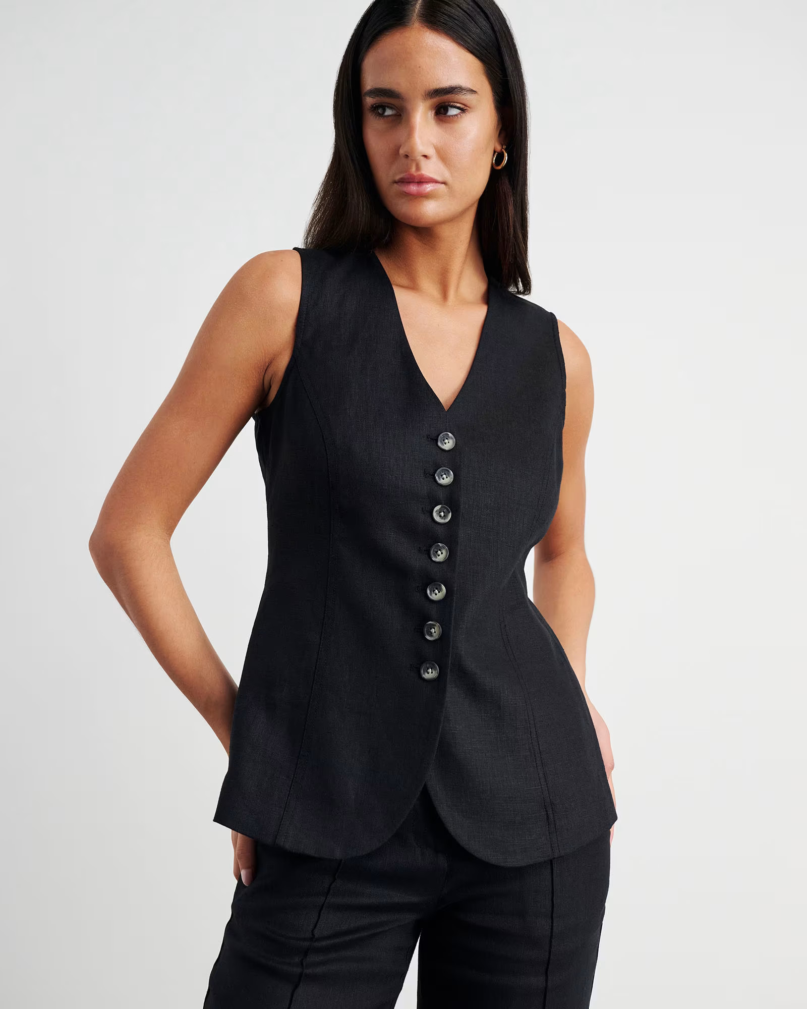 Kayla Linen Vest | JAG (Australia & New Zealand)
