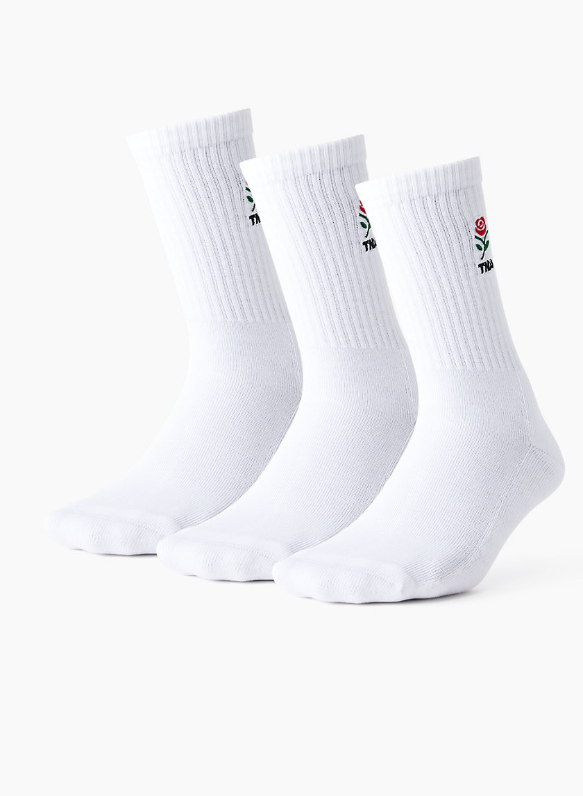 Tna Best-Ever Crew Socks 3-Pack in White/Multi | XS/Small | Cotton/Nylon/Other Fibre | Aritzia