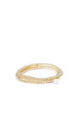 SHASHI Empress Pearl Bracelet Set in Gold from Revolve.com | Revolve Clothing (Global)