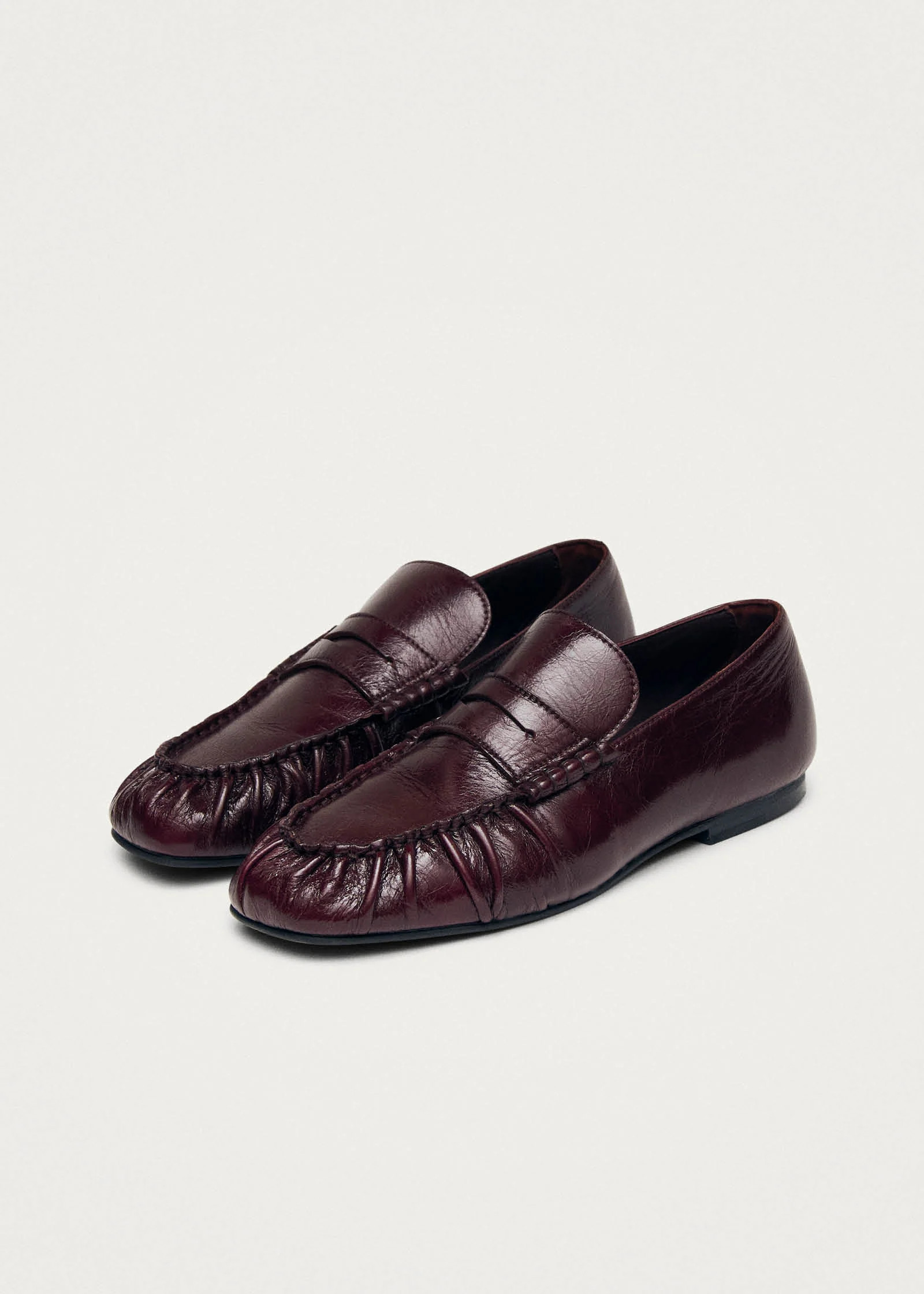 Aven Rift Burgundy Leather Loafers | ALOHAS (Global)
