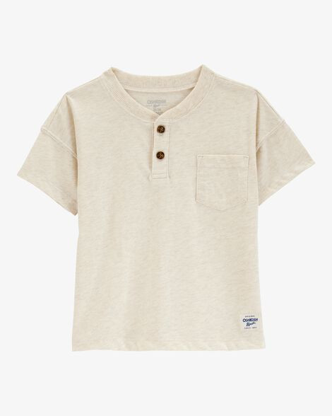 Toddler Pocket Henley Tee - Cream | Carter's Inc