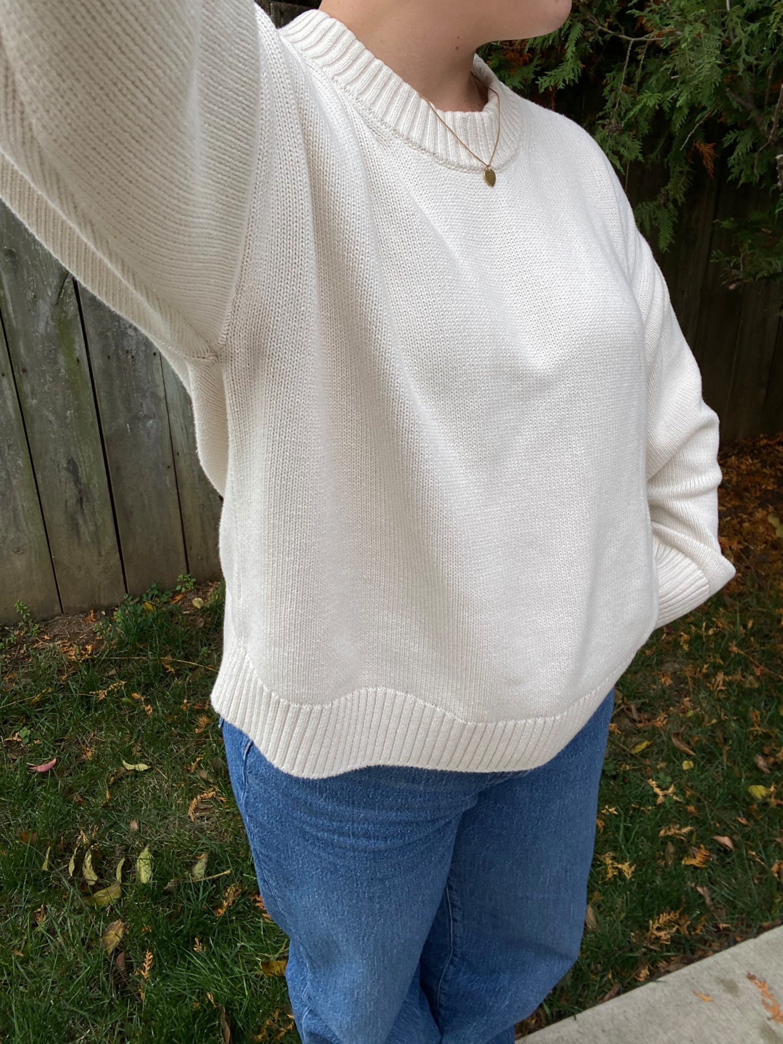 Perfect cotton sweater! 🕊️ wearing size XL