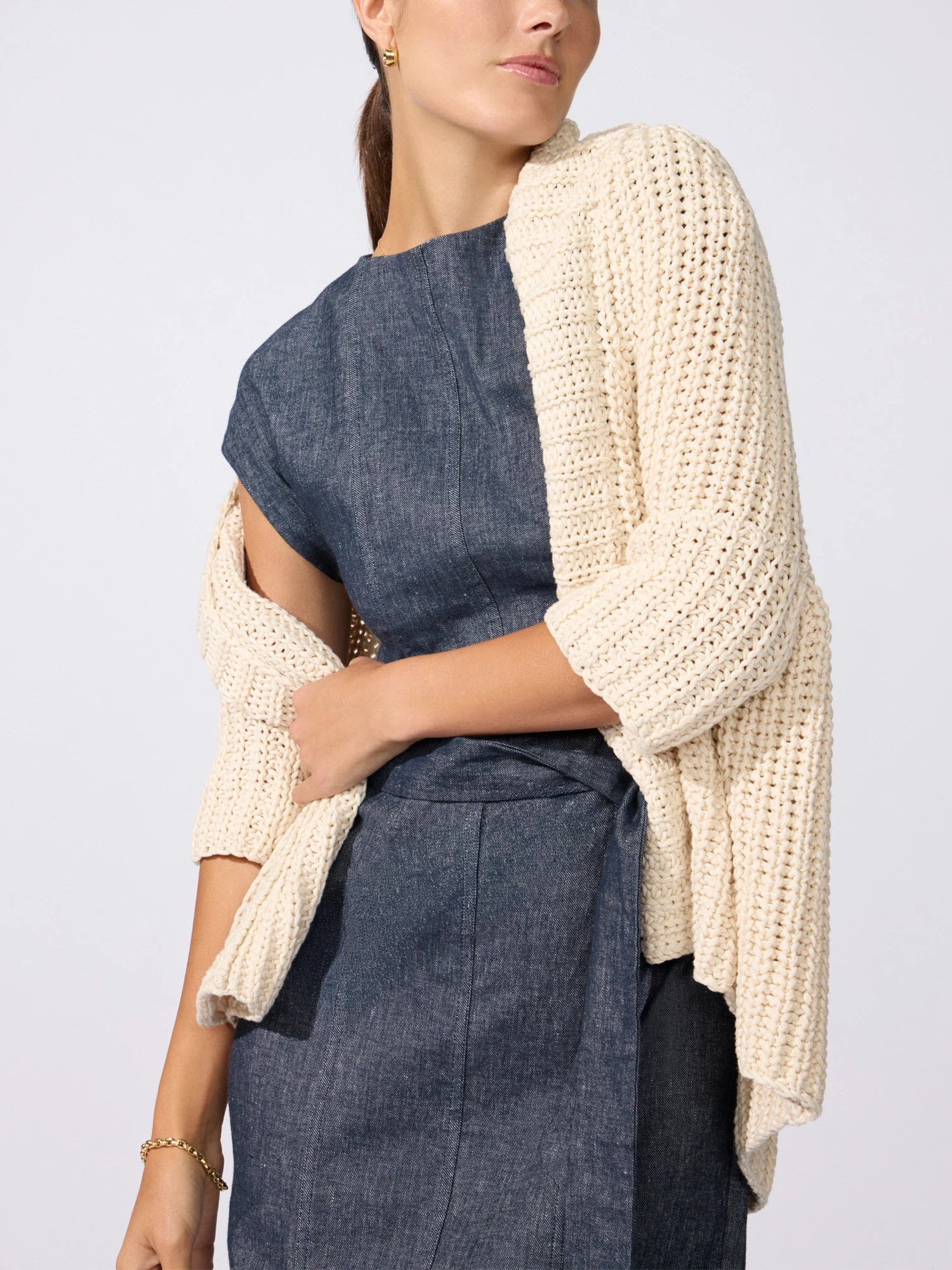 Women's Fida Handknit Shrug in Almond | Brochu Walker | Brochu Walker