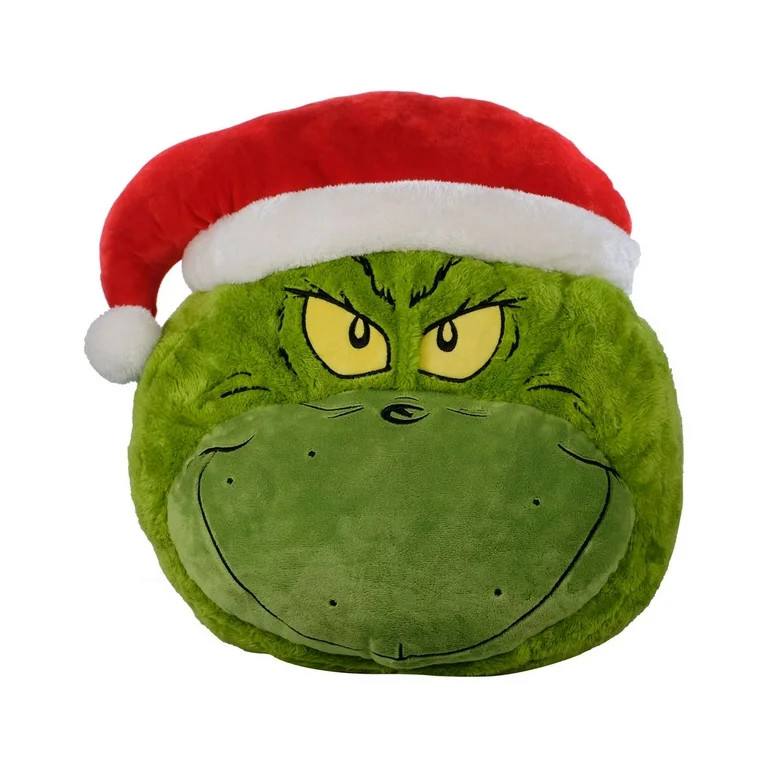 Dr Seuss' The Grinch Who Stole Christmas, Grinch Round Plush Pillow, 16 inches Tall, For All Ages... | Walmart (US)