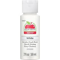 Apple Barrel Acrylic Paint in Assorted Colors (2 Ounce), 20503 White | Amazon (US)