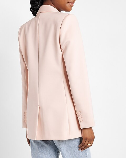 Nylon Notch Lapel Boyfriend Blazer | Express